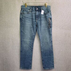 J Crew Slim Flex Fit Vintage Jeans Montauk Blue Wash 34W x30 L NWT's